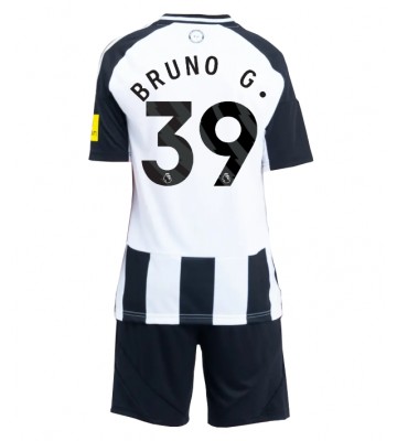 Newcastle United Bruno Guimaraes #39 Hemmakläder Barn 2024-25 Kortärmad (+ Korta byxor)